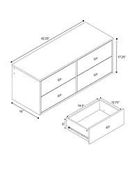 Prepac Floating 4-Drawer Dresser
