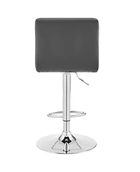 Duval Adjustable Faux Leather Swivel Bar Stool
