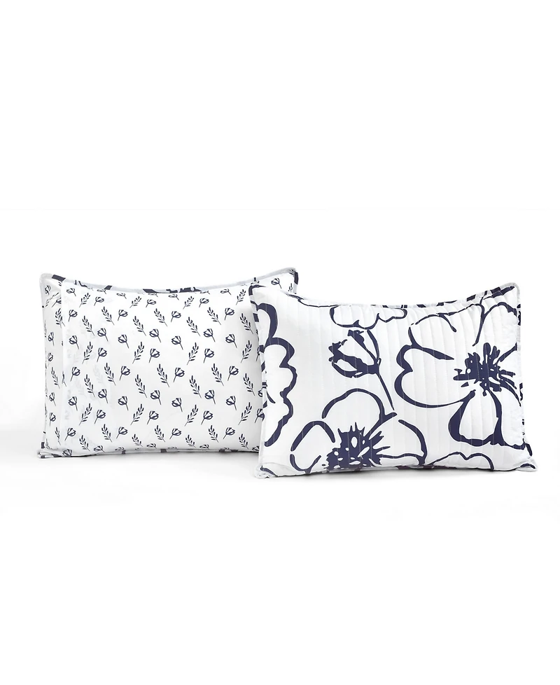 Lush Decor Scandinavian Floral 3 Piece Quilt Set, King