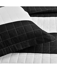 Lush Decor New Berlin Stripe 3 Piece Quilt Set, Full/Queen