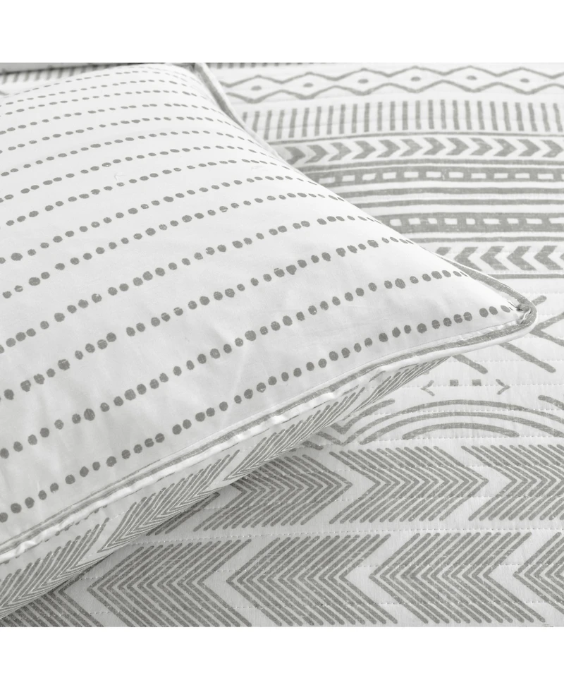 Lush Decor Hygge Geo 3 Piece Quilt Set, King