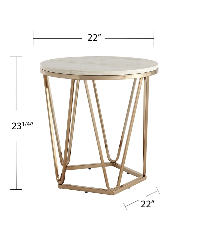 Lunia Faux Stone Round Coffee Table