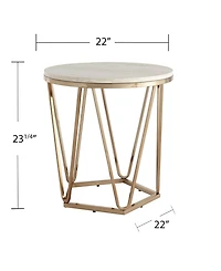 Lunia Faux Stone Round Coffee Table