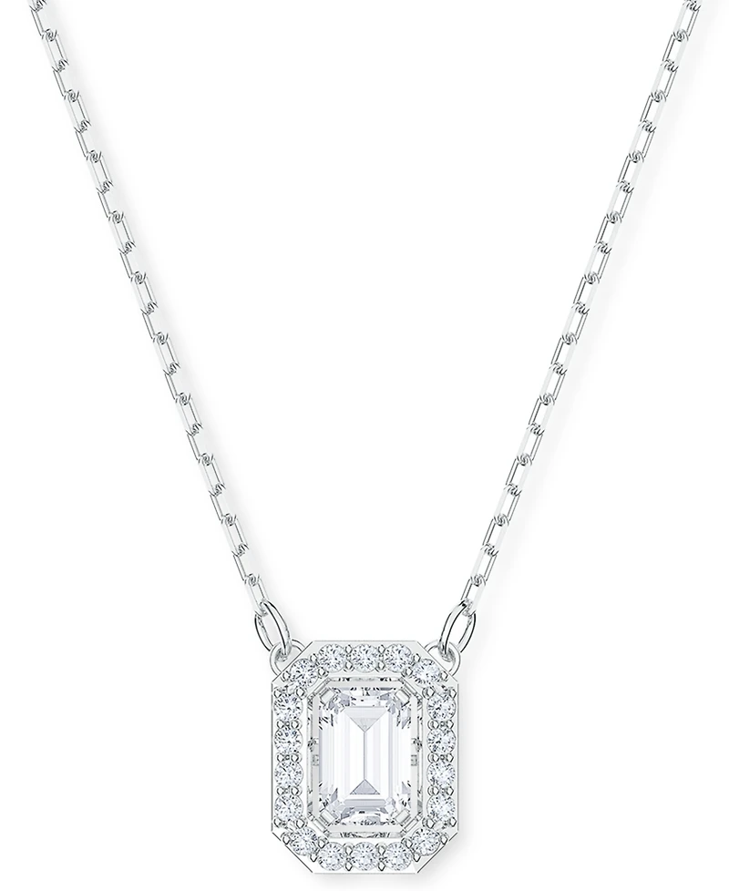 Swarovski Rhodium-Plated Millenia Pendant Necklace, 15" + 2" extender