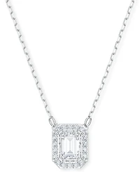 Swarovski Rhodium-Plated Millenia Pendant Necklace, 15" + 2" extender
