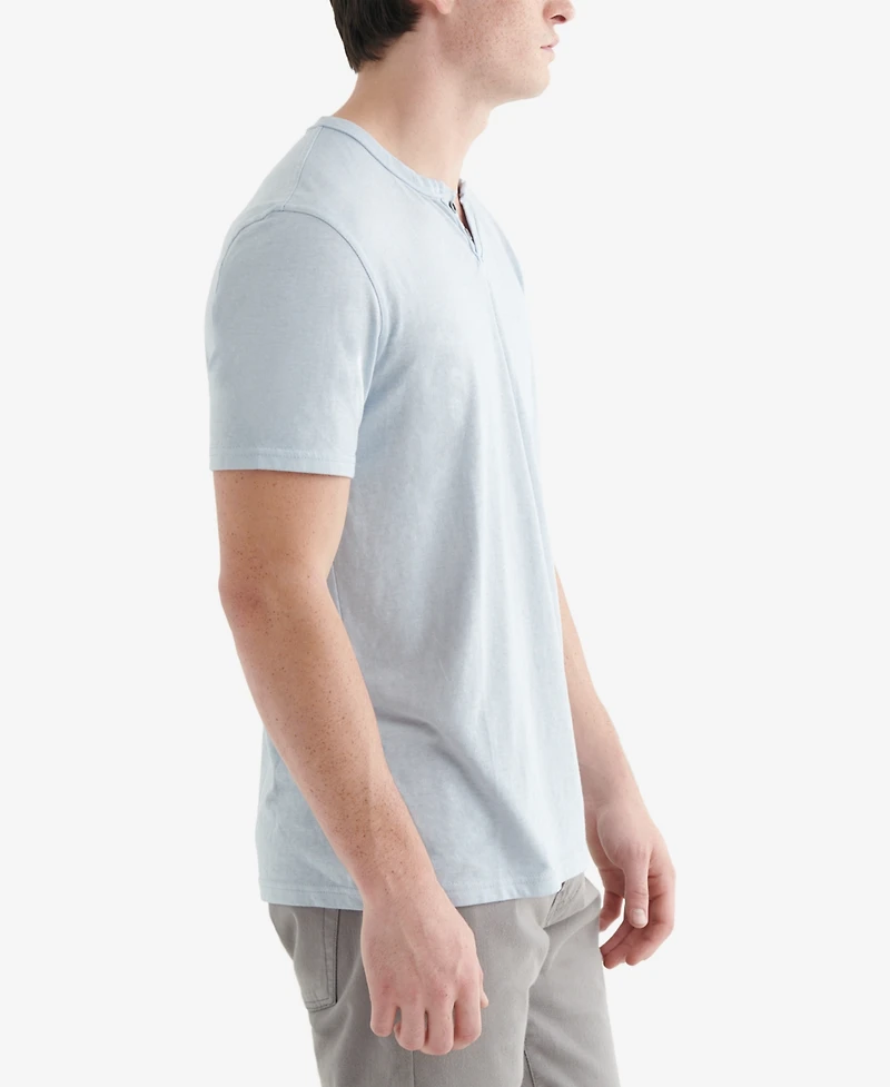 Lucky Brand Men's Venice Burnout Notch Short Sleeves T-shirt