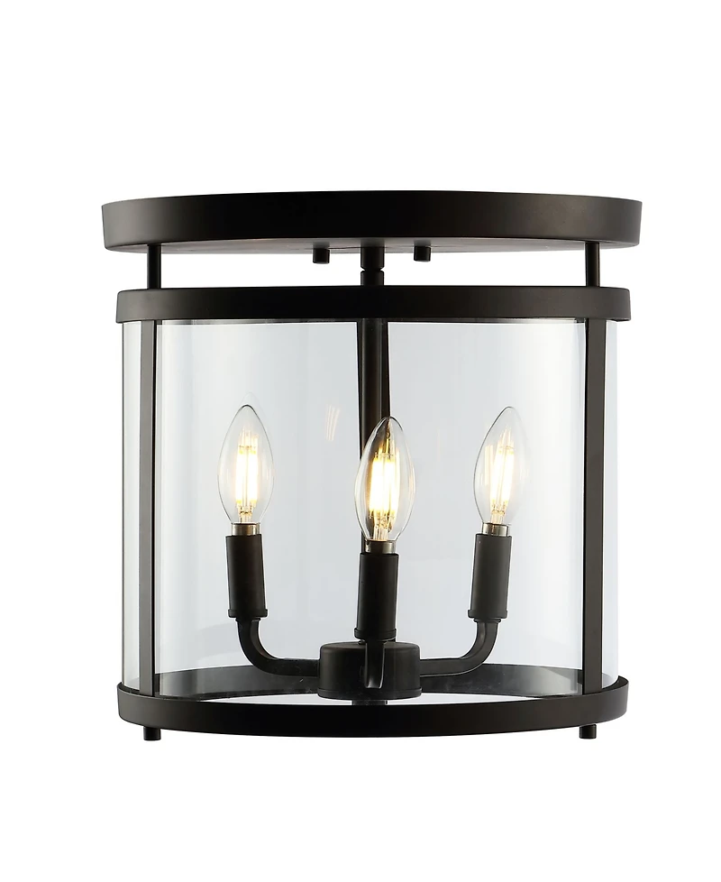 Ciel Simple Farmhouse 3-Light Rustic Vintage Led Flush Mount