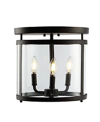 Ciel Simple Farmhouse 3-Light Rustic Vintage Led Flush Mount