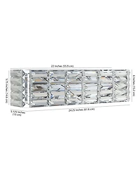 Evelyn Crystal Rectangle -Light Glam Modern Led Vanity Light