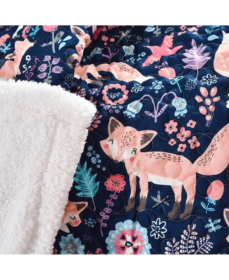 Lush Decor Kids Pixie Fox Sherpa Throw, 60" x 50"