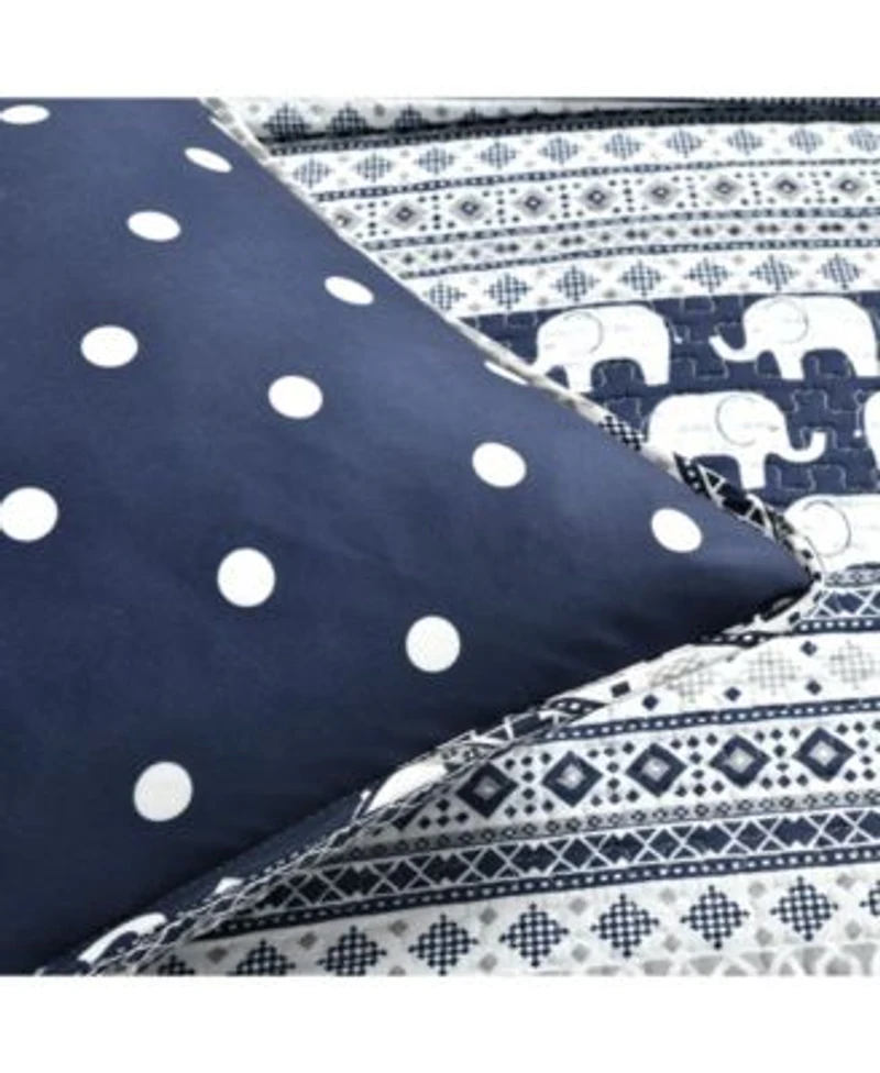 Lush Decor Kids Elephant Stripe Quilt Sets