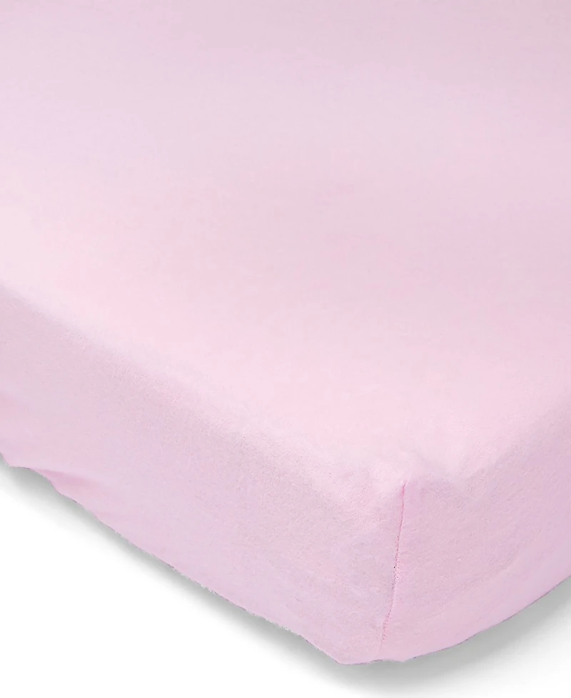 Baby Girls Flannel Solid Crib Sheet