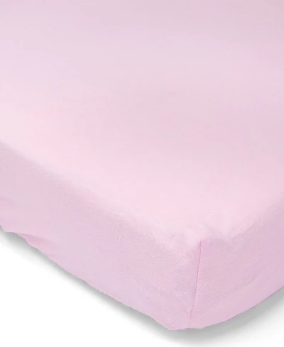 Baby Girls Flannel Solid Crib Sheet