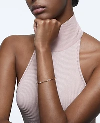Swarovski Rose Gold-Tone Crystal Station Bangle Bracelet