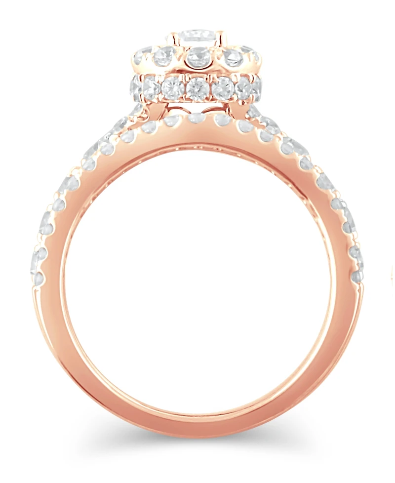 Diamond Pear-Cut Halo Bridal Set (2. ct. t.w.) 14K White, Yellow or Rose Gold