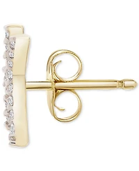 Wrapped Diamond Initial Single Stud Earring (1/20 ct. t.w.) in 14k Gold, Created for Macy's
