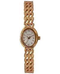 Elgin Women's Rose Gold-Tone Slanted Bracelet Watch