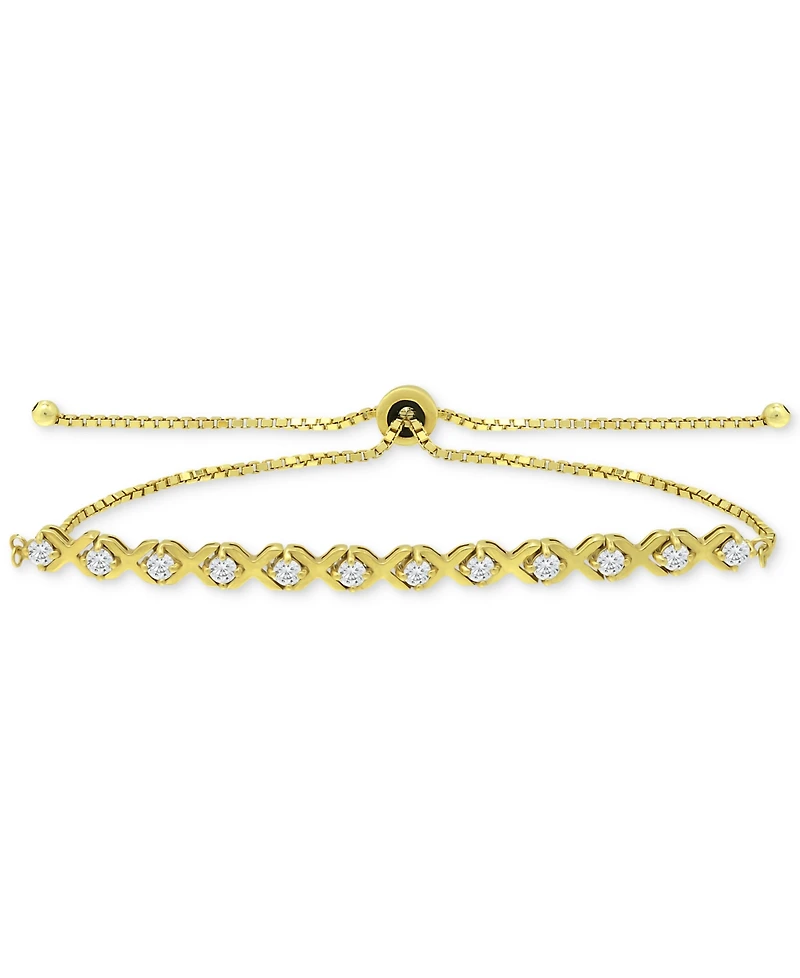 Giani Bernini Cubic Zirconia Xo Bolo Bracelet