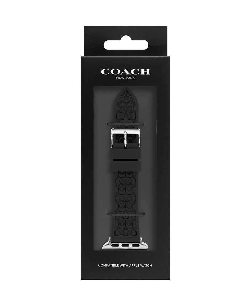 Coach Black Rubber 38/40/41mm Apple Watch Band