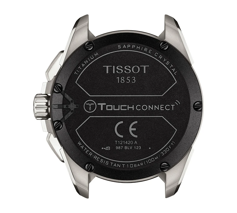 Tissot Men's Swiss T-Touch Connect Solar Red Rubber Strap Smart Watch 48mm