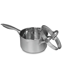 Sedona Kitchen Pro Stainless Steel 3.5-Qt. Saucepan with Draining Lid