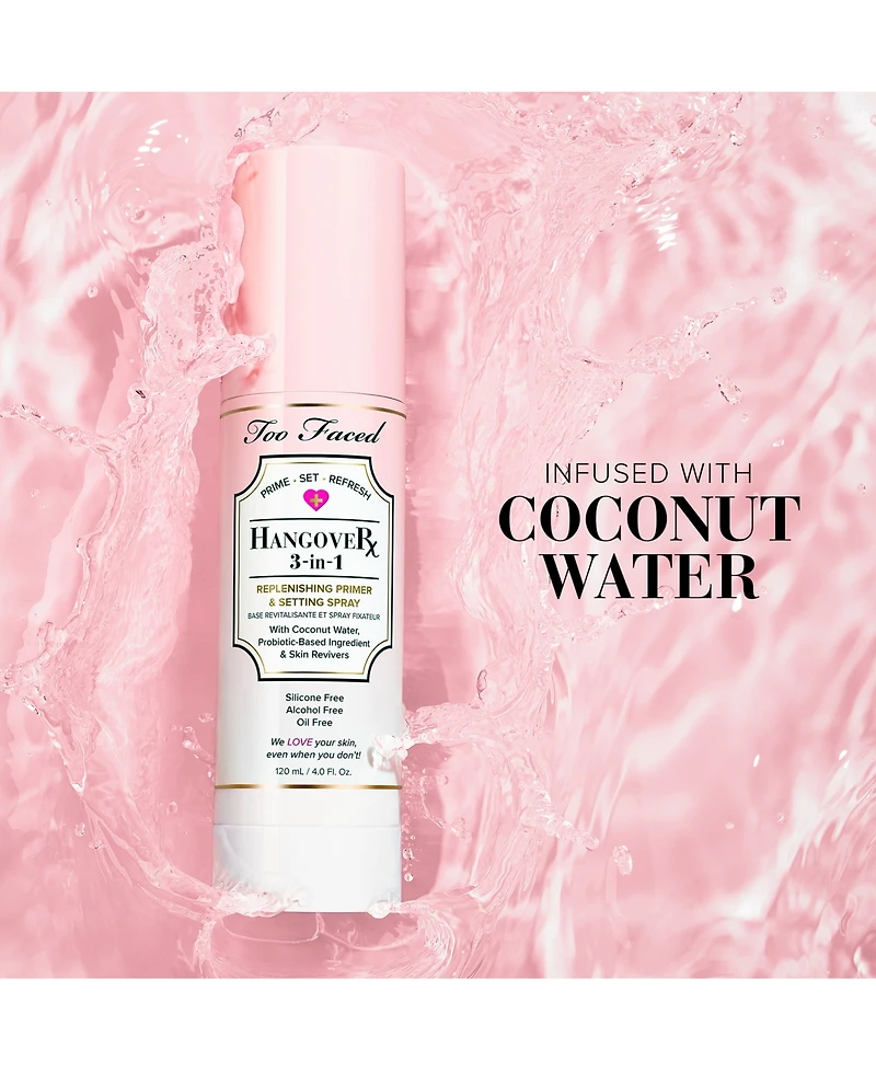 Too Faced Hangover 3-In-1 Replenishing Primer & Setting Spray, 120 ml