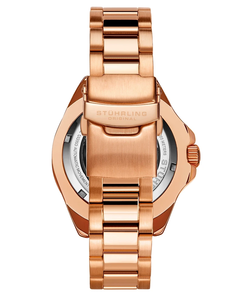 Men's Depthmaster Rose Gold-Tone Stainless Steel Link Bracelet Watch 43mm