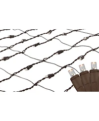 Northlight 2' x 8' Warm White Led Tree Trunk Wrap Christmas Net Lights - Brown Wire
