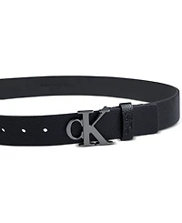 Calvin Klein Men's Logo Plaque Buckle Fashion Jean Belt