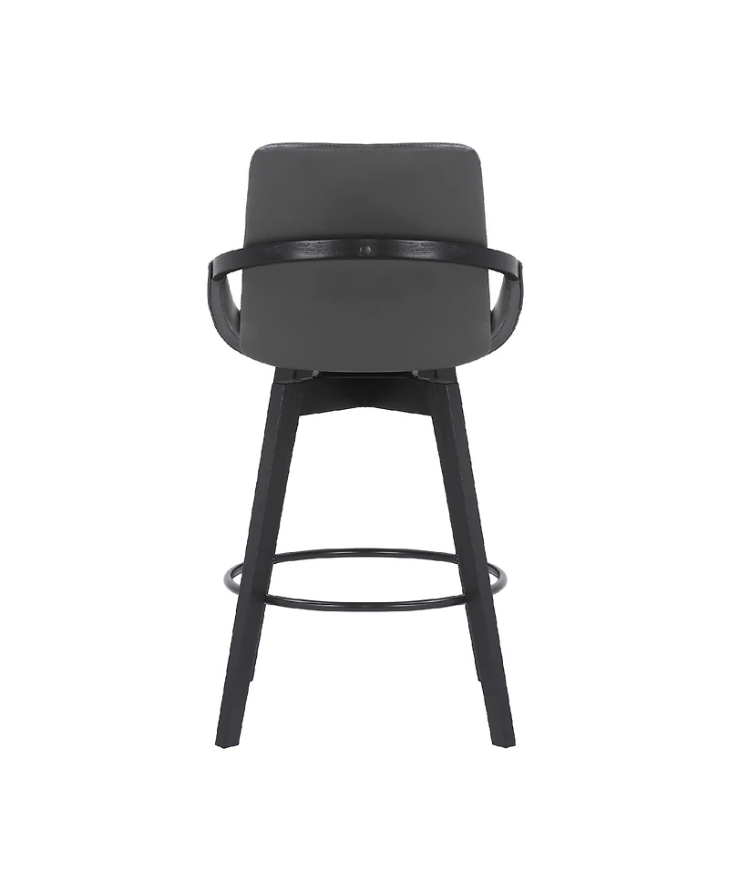 Baylor Swivel Wood Bar or Counter Height Stool