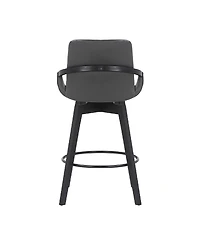 Baylor Swivel Wood Bar or Counter Height Stool