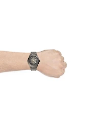 Fossil Men's Flynn Automatic Gunmetal Black Stainless Steel Watch 48mm