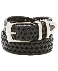 Perry Ellis Portfolio Men's Leather Big and Tall Braided Belt