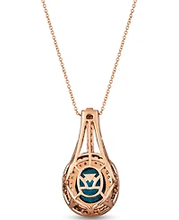 Le Vian Deep Sea Blue Topaz (4 ct. t.w.) & Diamond (7/8 ct. t.w.) 18" Pendant Necklace in 14k Rose Gold