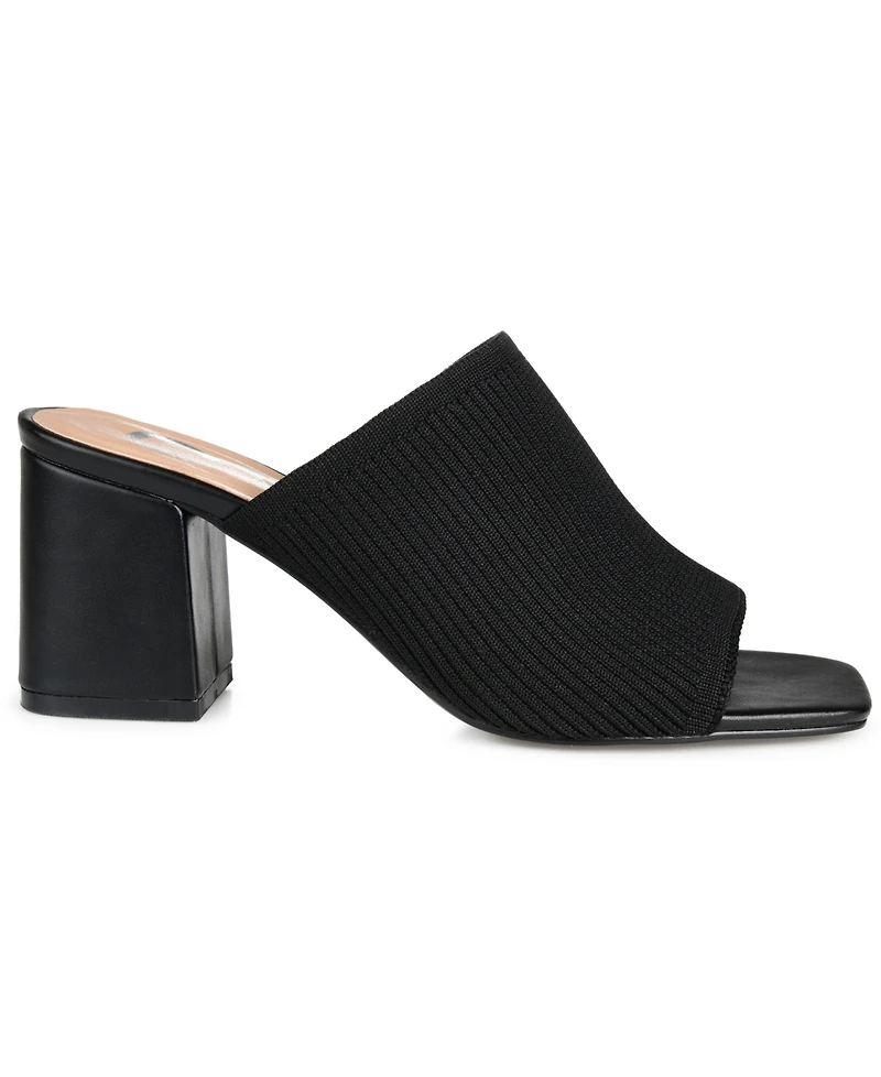 Journee Collection Women's Lorenna Block Heel Slide Sandals