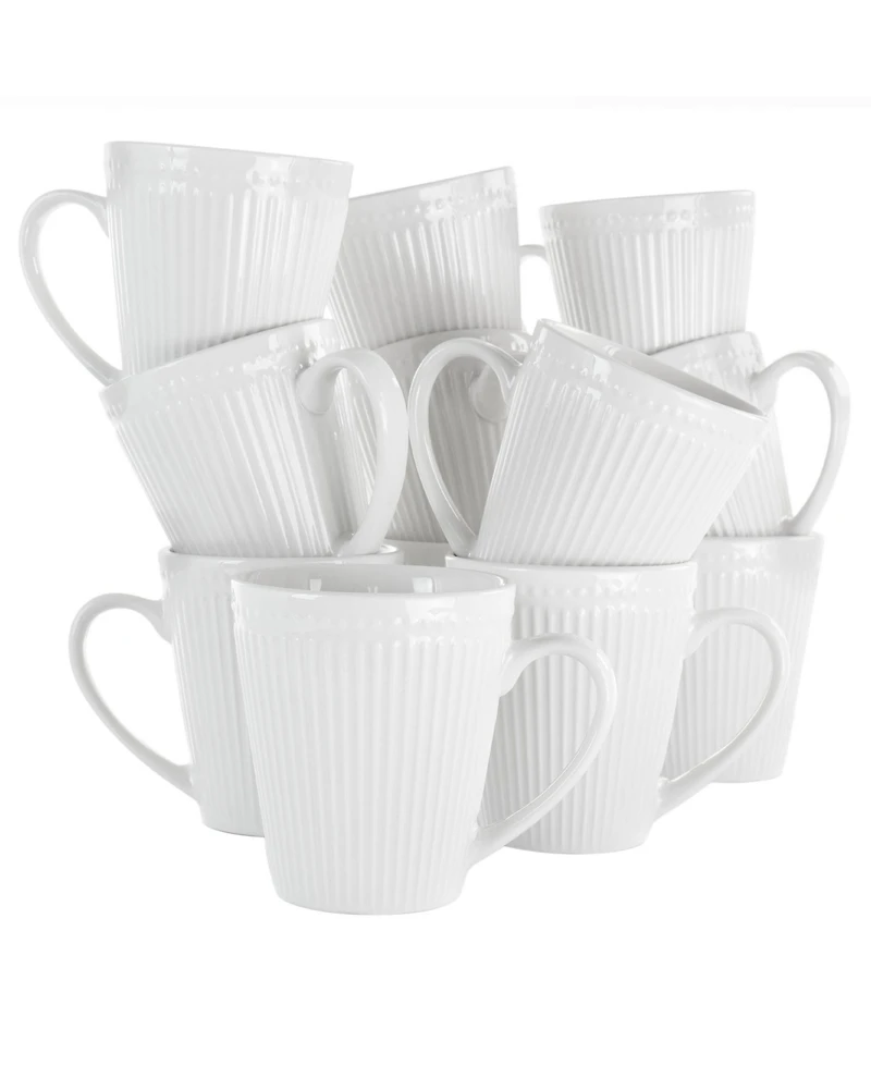 Elama Madeline Mugs, Set of 12