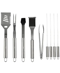 Professional Grade Barbecue Grill Tools with Storage Carousel, Set of 10
