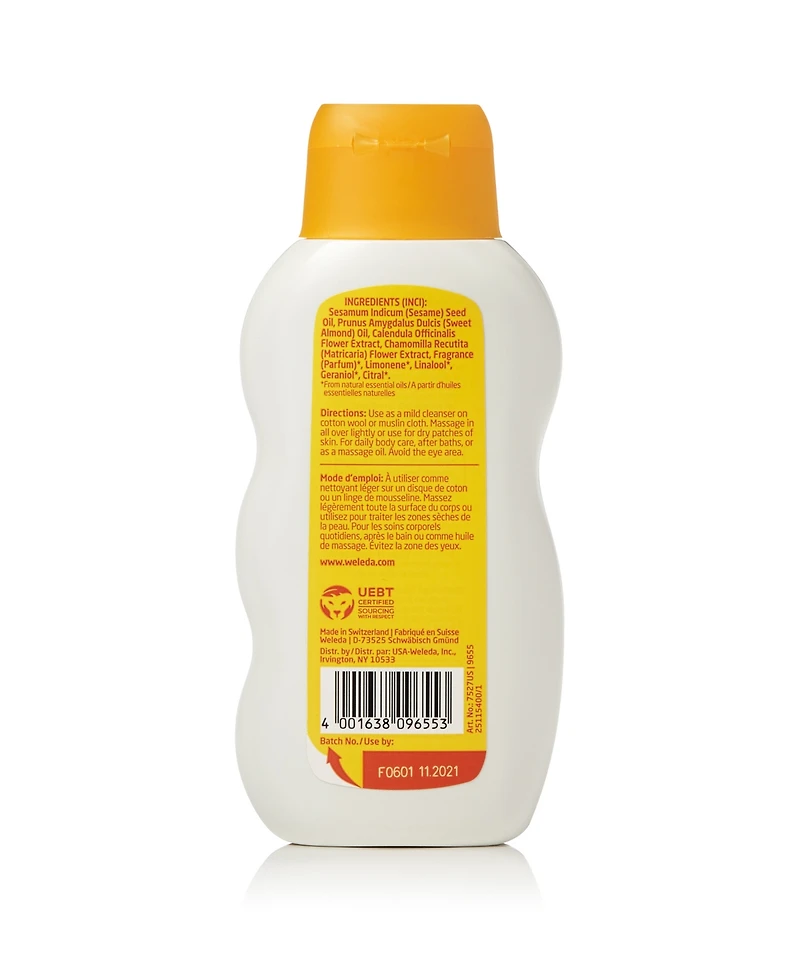 Weleda Comforting Baby Oil with Calendula Extracts, 6.8 oz