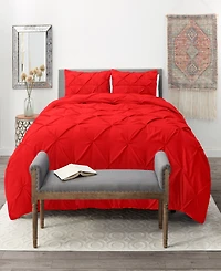 Nestl Pinch Pleat 3-Pc. Duvet Cover Set, King