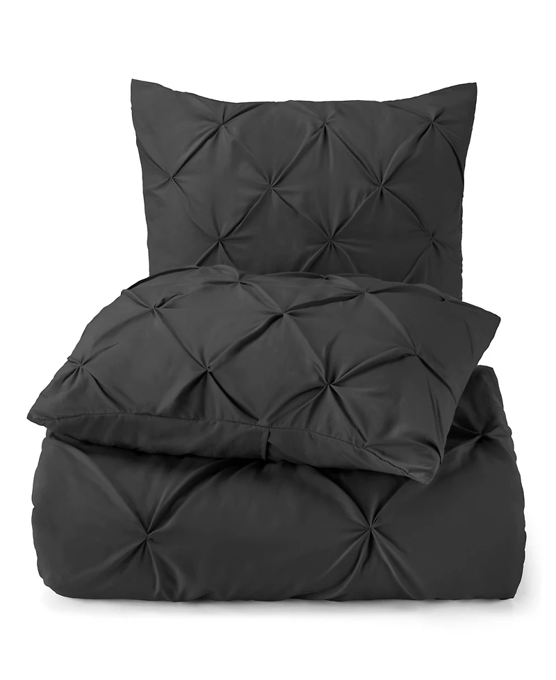 Nestl Pinch Pleat 3-Pc. Duvet Cover Set, Queen