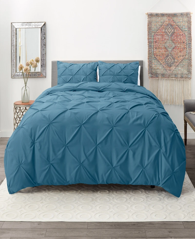Nestl Pinch Pleat 3-Pc. Duvet Cover Set