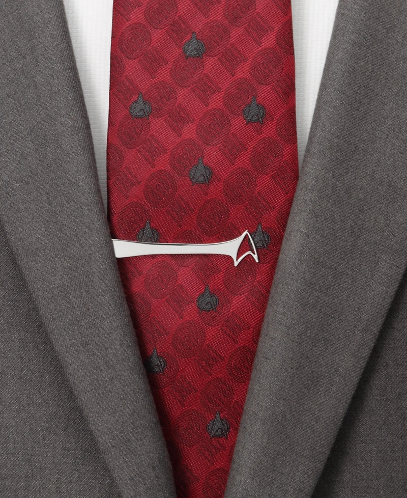 Star Trek Men's Sterling Cutout Delta Shield Tie Bar