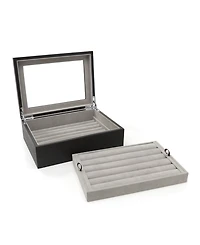 Ox & Bull Trading Co. Men's Onyx Cufflinks Collector's Case