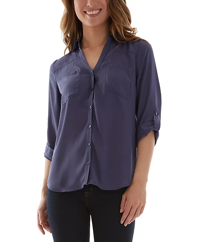 Bcx Juniors' V-Neck Utility Shirt