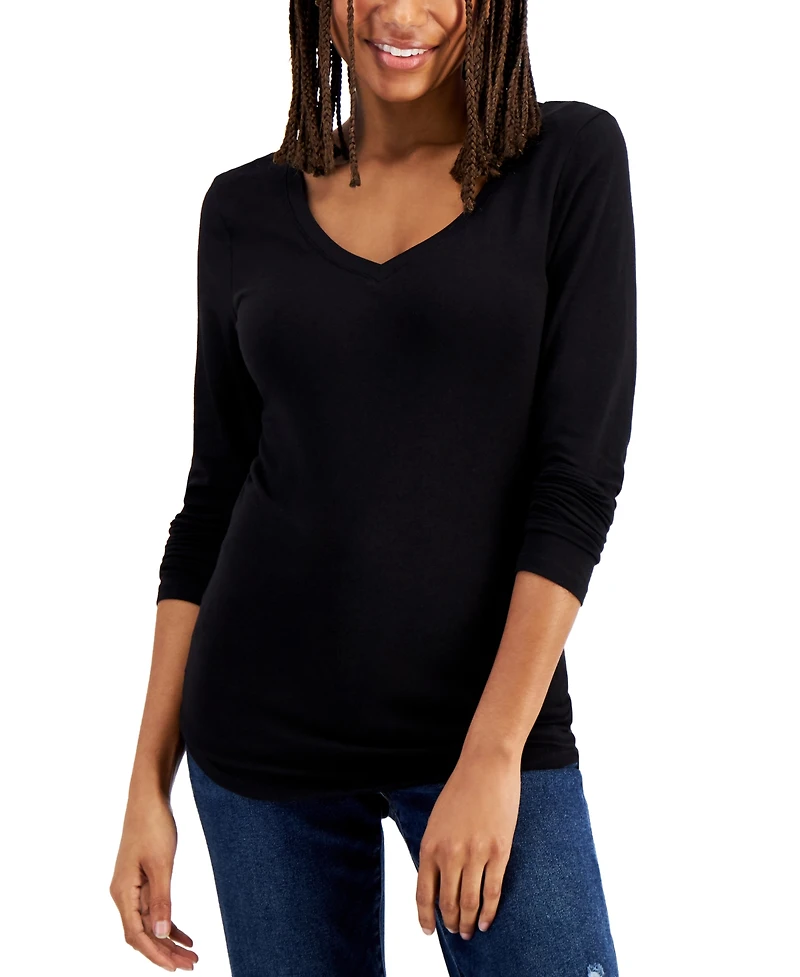 Aveto Juniors' V-Neck Long-Sleeved Top
