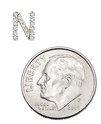 Wrapped Diamond Initial Single Stud Earring (1/20 ct. t.w.) in 14k Gold, Created for Macy's