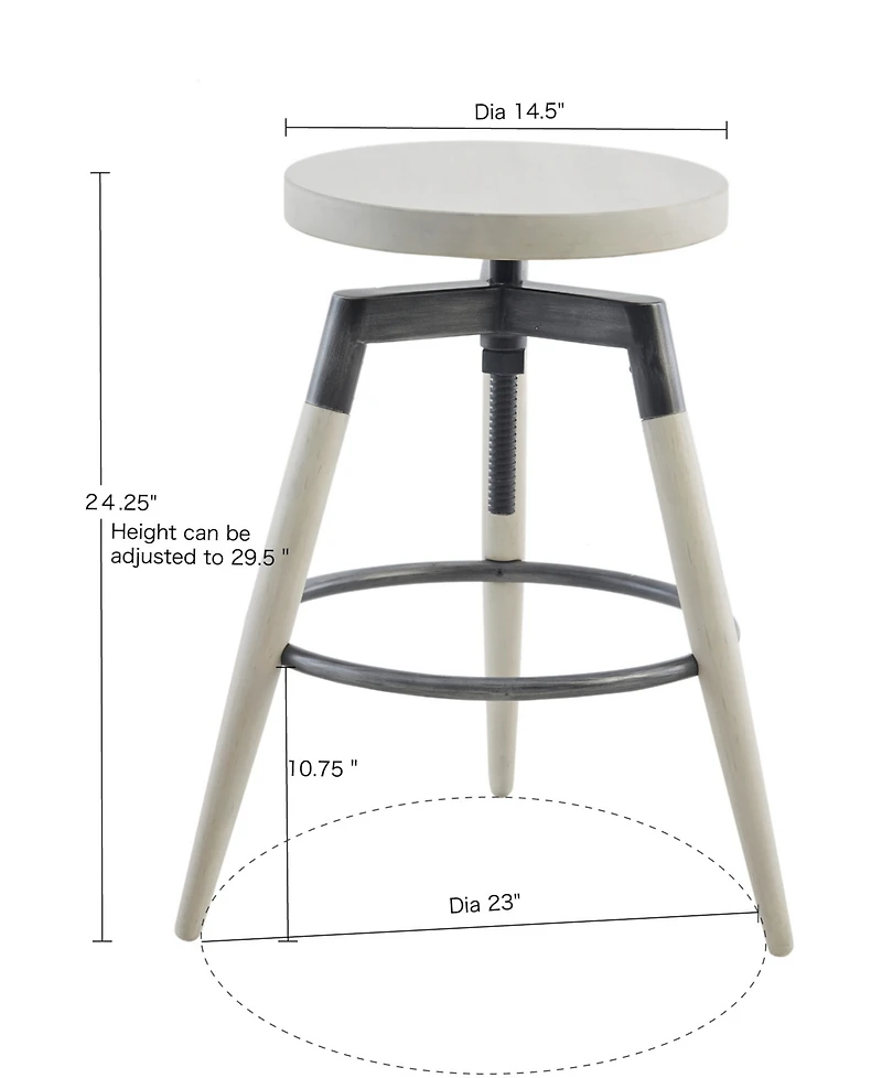 Ink+Ivy Frazier Adjustable Counter and Barstool