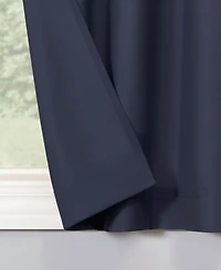 Martine Microfiber Semi-Sheer Rod Pocket Kitchen Curtain Valance Tiers Set