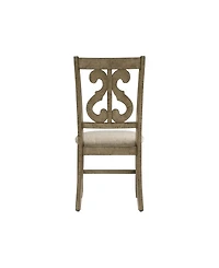 Picket House Furnishings Stanford Wooden Swirl Back Side Chair Set