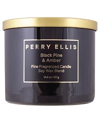 Perry Ellis Black Pine and Amber Candle, 14.5 oz